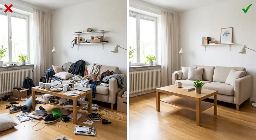 Step 2: Keep the space clear and uncluttered